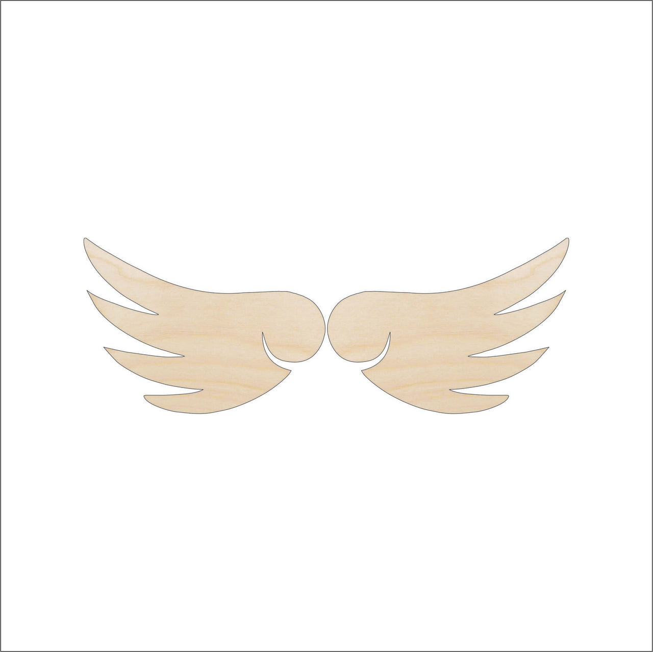 Wing Wood Craft Shape - Laser Cut Baltic Birch Unfinished DIY Wood Art Supplies WNG5 - The Wood Shape Store