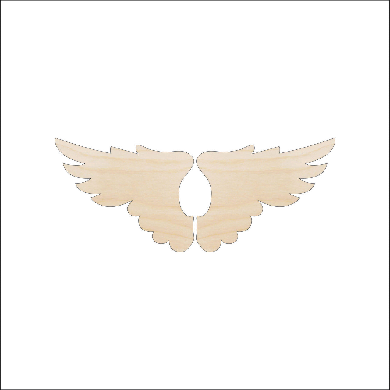 Wing Wood Craft Shape - Laser Cut Baltic Birch Unfinished DIY Wood Art Supplies WNG9 - The Wood Shape Store