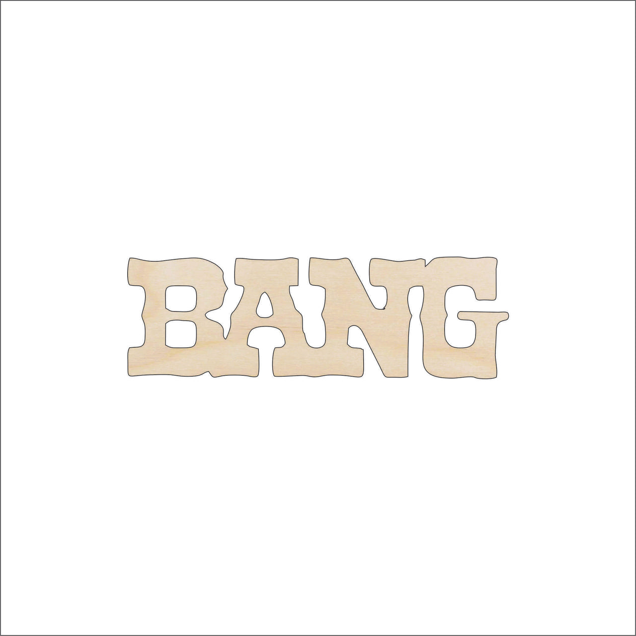 Bang Word Wood Craft Shape - Laser Cut Baltic Birch Unfinished DIY Wood Art Supplies WPN1 - The Wood Shape Store