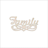 Family Wood Craft Shape - Laser Cut Baltic Birch Unfinished DIY Wood Art Supplies WRD104 - The Wood Shape Store