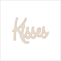 Kisses Wood Craft Shape - Laser Cut Baltic Birch Unfinished DIY Wood Art Supplies WRD111 - The Wood Shape Store
