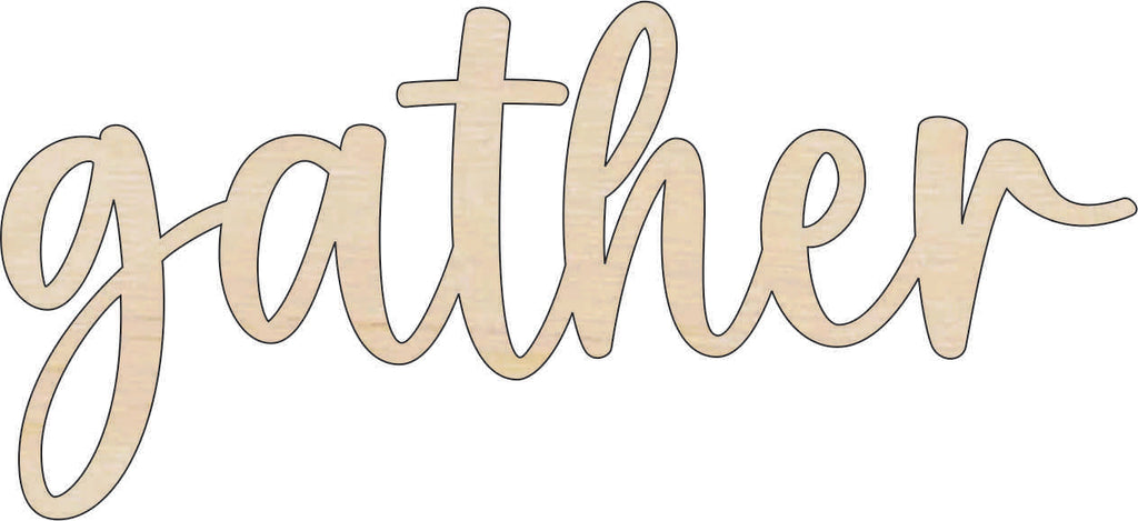 Gather Wood Craft Shape - Laser Cut Baltic Birch Unfinished DIY Wood Art Supplies WRD144