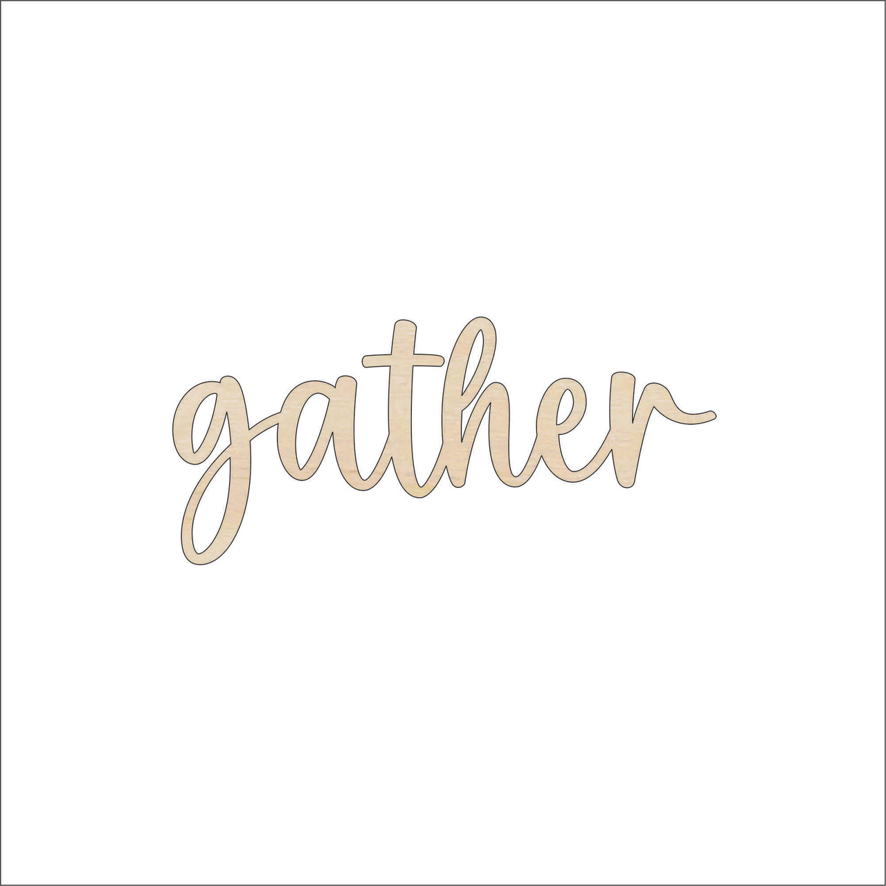Gather Wood Craft Shape - Laser Cut Baltic Birch Unfinished DIY Wood Art Supplies WRD144 - The Wood Shape Store