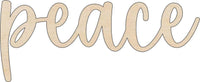 Peace Wood Craft Shape - Laser Cut Baltic Birch Unfinished DIY Wood Art Supplies WRD146 - The Wood Shape Store
