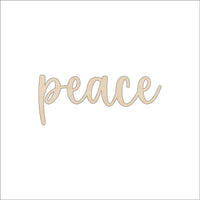 Peace Wood Craft Shape - Laser Cut Baltic Birch Unfinished DIY Wood Art Supplies WRD146 - The Wood Shape Store
