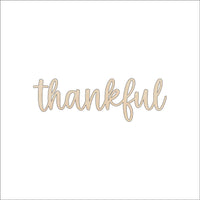 Thankful Wood Craft Shape - Laser Cut Baltic Birch Unfinished DIY Wood Art Supplies WRD147 - The Wood Shape Store