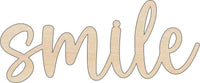 Smile Wood Craft Shape - Laser Cut Baltic Birch Unfinished DIY Wood Art Supplies WRD148 - The Wood Shape Store