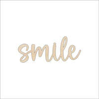 Smile Wood Craft Shape - Laser Cut Baltic Birch Unfinished DIY Wood Art Supplies WRD148 - The Wood Shape Store