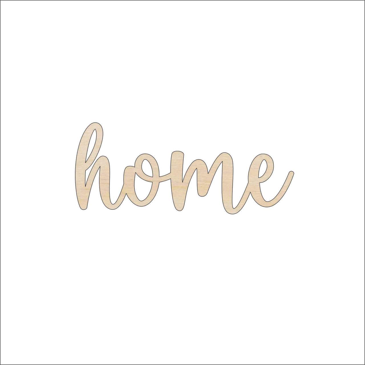 Home Wood Craft Shape - Laser Cut Baltic Birch Unfinished DIY Wood Art Supplies WRD150 - The Wood Shape Store
