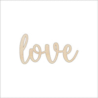 Love Wood Craft Shape - Laser Cut Baltic Birch Unfinished DIY Wood Art Supplies WRD151 - The Wood Shape Store