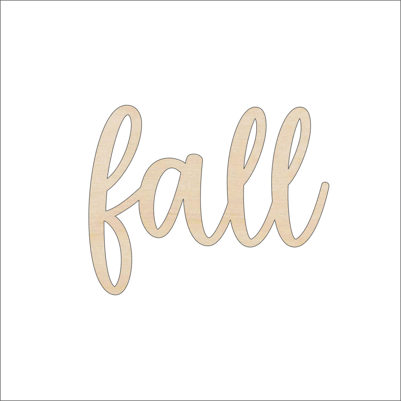 Fall Wood Craft Shape - Laser Cut Baltic Birch Unfinished DIY Wood Art Supplies WRD152 - The Wood Shape Store