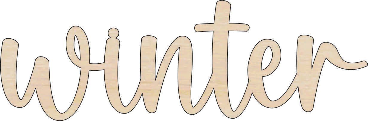 Winter Wood Craft Shape - Laser Cut Baltic Birch Unfinished DIY Wood Art Supplies WRD153 - The Wood Shape Store