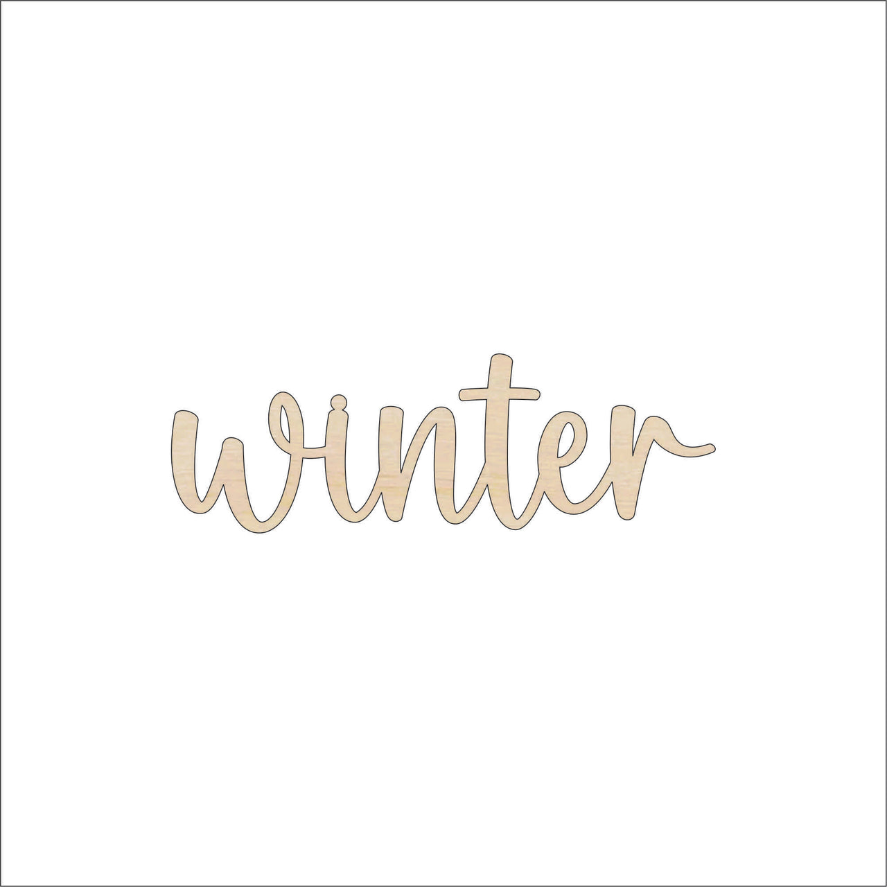 Winter Wood Craft Shape - Laser Cut Baltic Birch Unfinished DIY Wood Art Supplies WRD153 - The Wood Shape Store