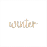 Winter Wood Craft Shape - Laser Cut Baltic Birch Unfinished DIY Wood Art Supplies WRD153 - The Wood Shape Store