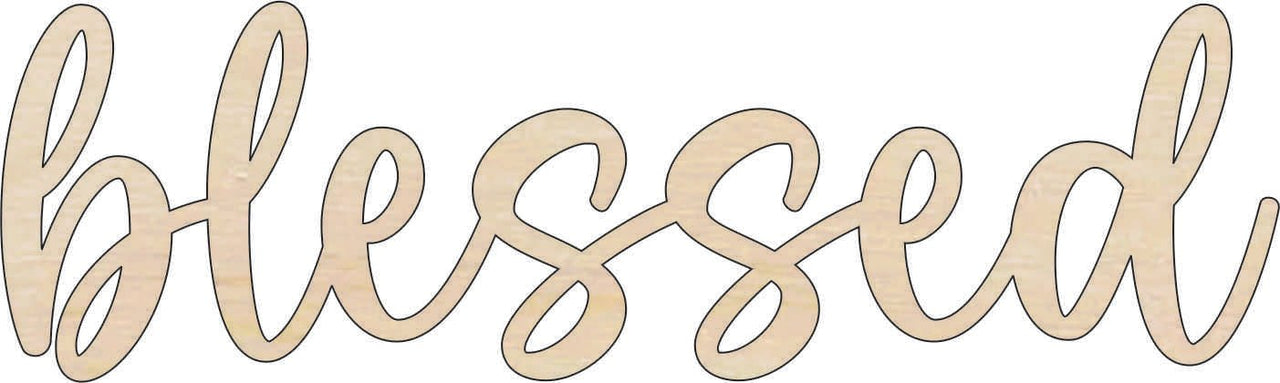 Blessed Wood Craft Shape - Laser Cut Baltic Birch Unfinished DIY Wood Art Supplies WRD158 - The Wood Shape Store