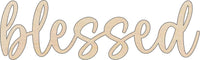 Blessed Wood Craft Shape - Laser Cut Baltic Birch Unfinished DIY Wood Art Supplies WRD158 - The Wood Shape Store