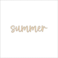 Summer Wood Craft Shape - Laser Cut Baltic Birch Unfinished DIY Wood Art Supplies WRD159 - The Wood Shape Store