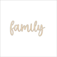 Family Wood Craft Shape - Laser Cut Baltic Birch Unfinished DIY Wood Art Supplies WRD160 - The Wood Shape Store