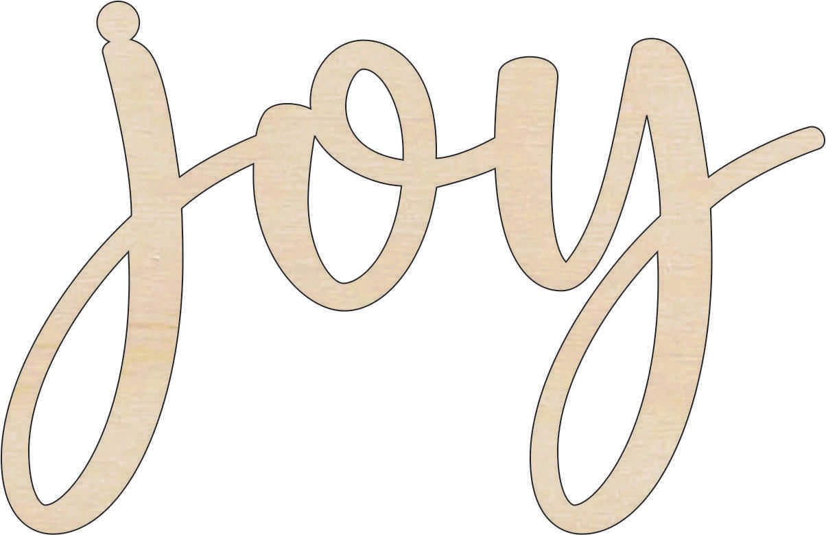 Joy Wood Craft Shape - Laser Cut Baltic Birch Unfinished DIY Wood Art Supplies WRD155 - The Wood Shape Store