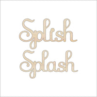 Splish Splash Wood Craft Shape – Laser Cut Baltic Birch Unfinished DIY Wood Art Supplies WRD85 - The Wood Shape Store