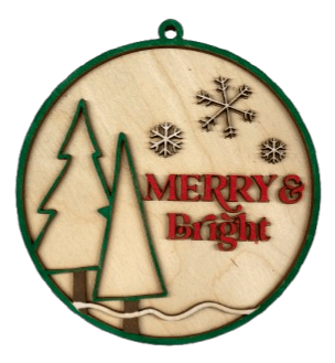 Christmas 3D Laser Cut Door Sign – Baltic Birch Wood Craft Supplies | DIY Kit XM100 - The Wood Shape Store