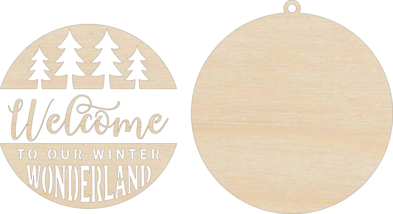 Winter 3D Laser Cut Door Sign – Baltic Birch Wood Craft Supplies | DIY Kit XM101 - The Wood Shape Store
