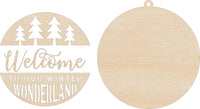 Winter 3D Laser Cut Door Sign – Baltic Birch Wood Craft Supplies | DIY Kit XM101 - The Wood Shape Store