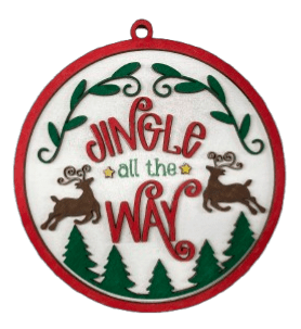 Christmas 3D Laser Cut Door Sign – Baltic Birch Wood Craft Supplies | DIY Kit XM102 - The Wood Shape Store