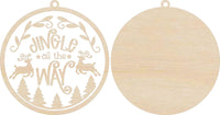 Christmas 3D Laser Cut Door Sign – Baltic Birch Wood Craft Supplies | DIY Kit XM102 - The Wood Shape Store