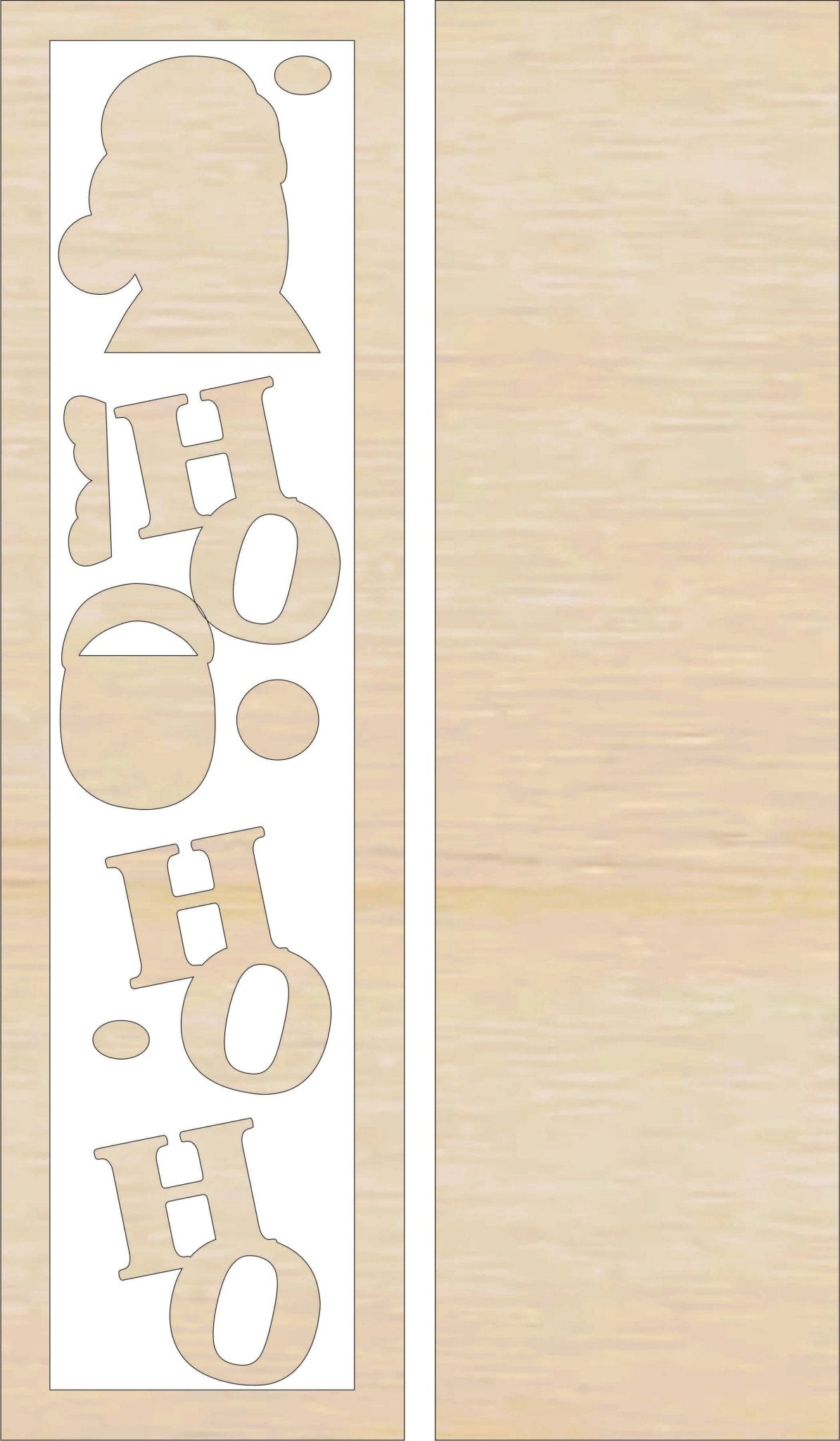 Christmas 3D Laser Cut Door Sign – Baltic Birch Wood Craft Supplies | DIY Kit XM103 - The Wood Shape Store