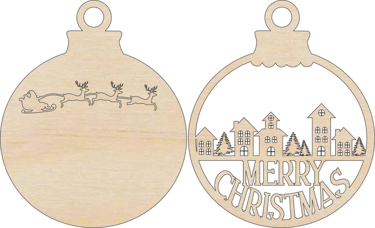 Merry Christmas 3D Laser Cut Door Sign – Baltic Birch Wood Craft Supplies | DIY Kit XM104 - The Wood Shape Store