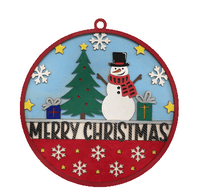 Merry Christmas 3D Laser Cut Door Sign – Baltic Birch Wood Craft Supplies | DIY Kit XM107 - The Wood Shape Store