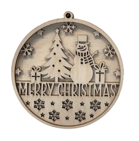 Merry Christmas 3D Laser Cut Door Sign – Baltic Birch Wood Craft Supplies | DIY Kit XM107 - The Wood Shape Store