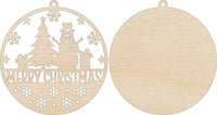 Merry Christmas 3D Laser Cut Door Sign – Baltic Birch Wood Craft Supplies | DIY Kit XM107 - The Wood Shape Store
