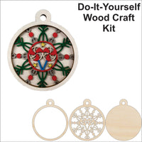 Candy Cane 3D Laser Cut Ornament – Baltic Birch Wood Craft Supplies | DIY Ornament Kit XM300 - The Wood Shape Store