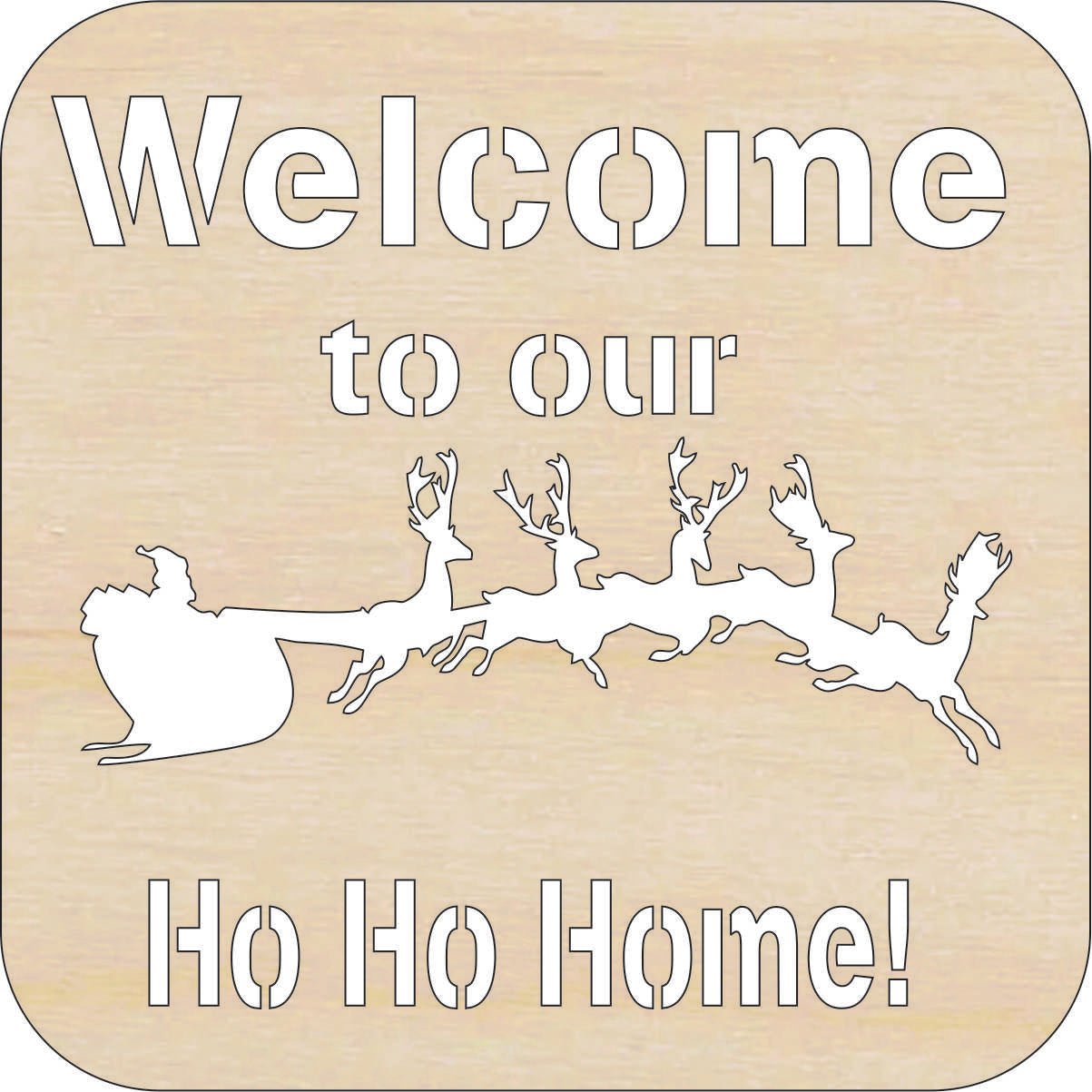 Christmas Wood Craft Shape - Laser Cut Baltic Birch Unfinished DIY Wood Art Supplies XMS274 - The Wood Shape Store