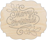 Christmas Wood Craft Shape Laser Cut Out & Unfinished DIY Craft Supply XMS278 - The Wood Shape Store