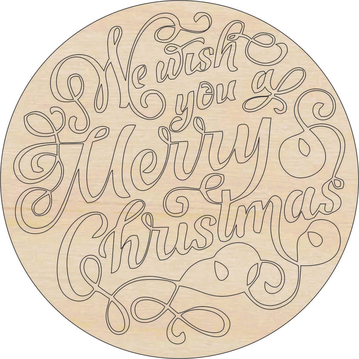 Christmas Wood Craft Shape Laser Cut Out & Unfinished DIY Craft Supply XMS282 - The Wood Shape Store