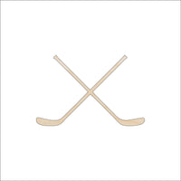 Hockey Sticks Wood Craft Shape - Laser Cut Baltic Birch Unfinished DIY Wood Art Supplies SPT105 - The Wood Shape Store
