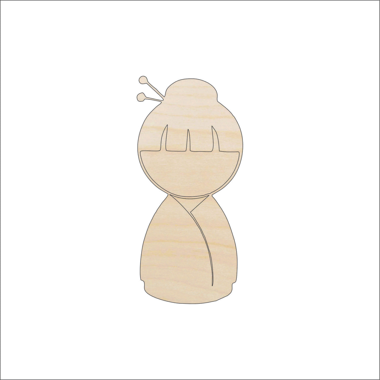Geisha Wood Craft Shape - Laser Cut Baltic Birch Unfinished DIY Wood Art Supplies WLD21 - The Wood Shape Store