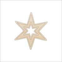 Snowflake Wood Craft Shape - Laser Cut Baltic Birch Unfinished DIY Wood Art Supplies SNW48 - The Wood Shape Store