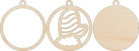 Mitten 3D Laser Cut Ornament – Baltic Birch Wood Craft Supplies | DIY Wood Ornament Kit XM25 - The Wood Shape Store