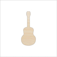Guitar Wood Craft Shape - Laser Cut Baltic Birch Unfinished DIY Wood Art Supplies MSC19 - The Wood Shape Store