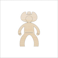 Cowboy Wood Craft Shape - Laser Cut Baltic Birch Unfinished DIY Wood Art Supplies PPL58 - The Wood Shape Store