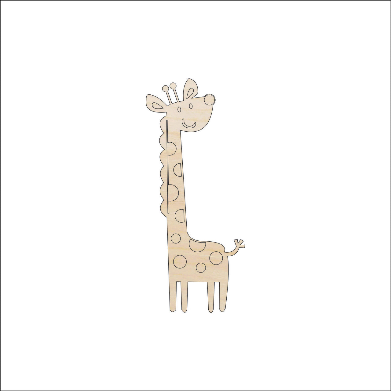 Giraffe Wood Craft Shape – Laser Cut Baltic Birch Unfinished DIY Wood Art Supplies ANML73 - The Wood Shape Store