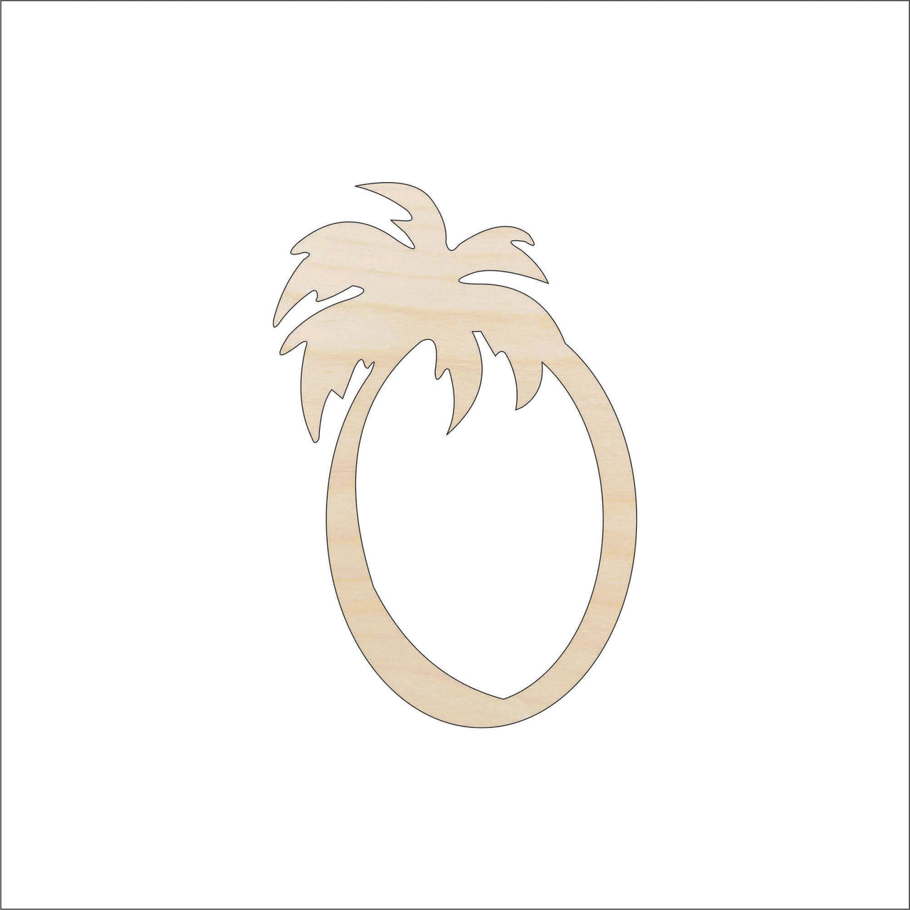 Palm Tree Wood Craft Shape - Laser Cut Baltic Birch Unfinished DIY Wood Art Supplies TRE120 - The Wood Shape Store