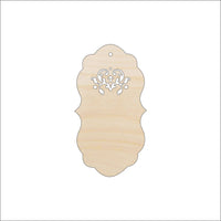 Gift Tag Wood Craft Shape - Laser Cut Baltic Birch Unfinished DIY Wood Art Supplies TAG10 - The Wood Shape Store