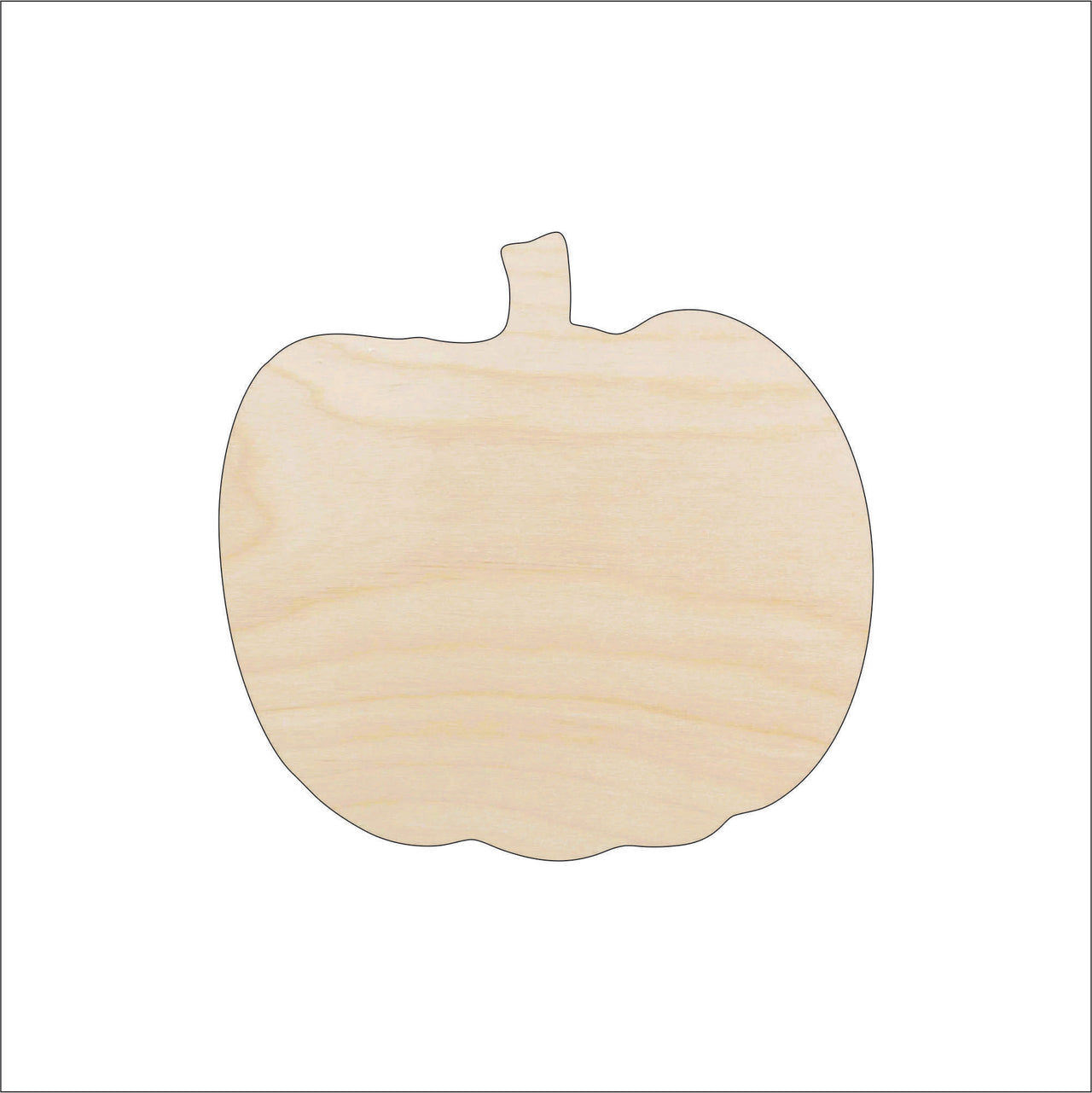 Pumpkin Wood Craft Shape - Laser Cut Baltic Birch Unfinished DIY Wood Art Supplies FAL88 - The Wood Shape Store