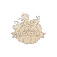 Pumpkin Wood Craft Shape - Laser Cut Baltic Birch Unfinished DIY Wood Art Supplies FAL185 - The Wood Shape Store