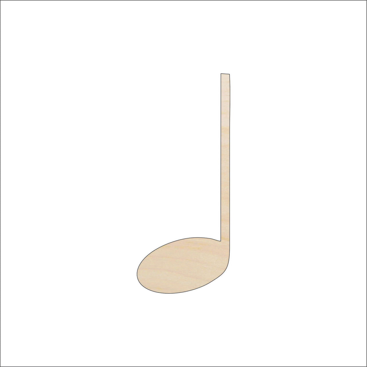 Music Note Wood Craft Shape - Laser Cut Baltic Birch Unfinished DIY Wood Art Supplies MSC25 - The Wood Shape Store